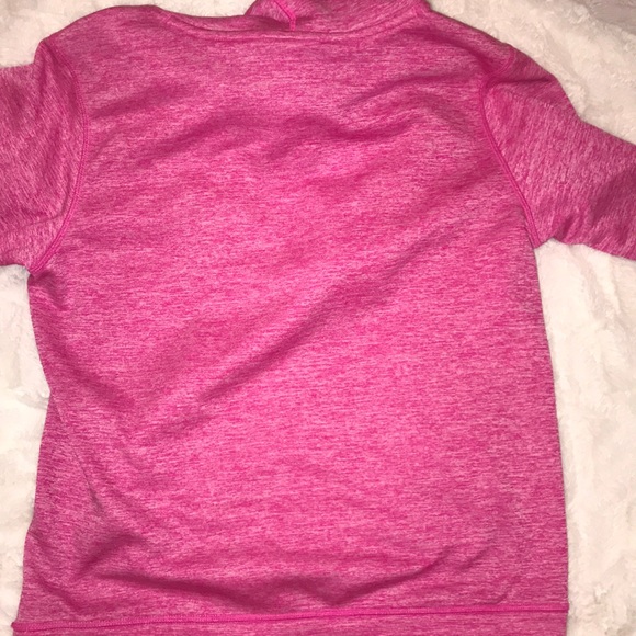 Small Pink Under armor hoodie with purple logo - Picture 5 of 8